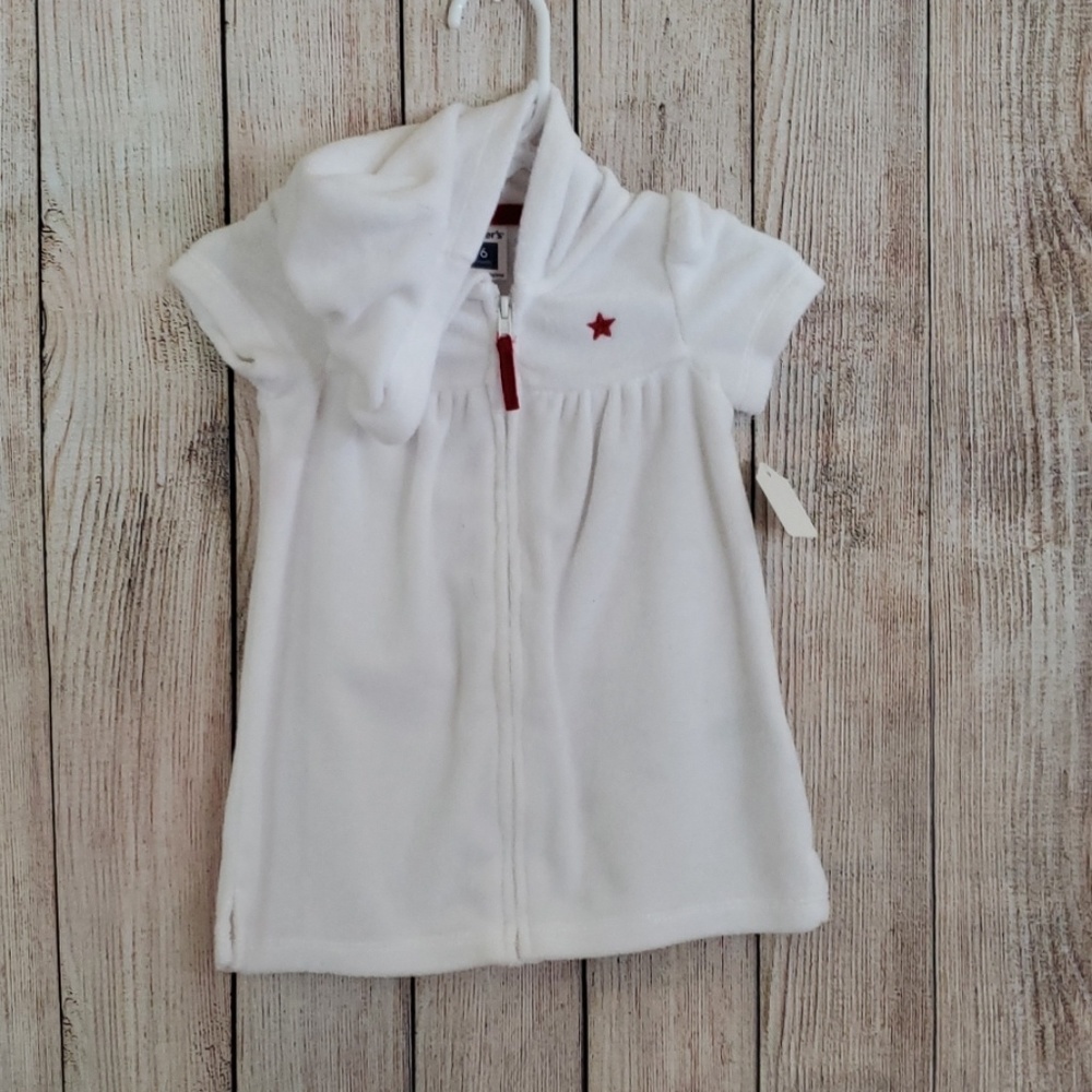 Bath/beach towel zip cover-up Sz 6m